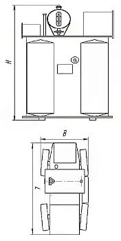 Фото чертежа ТМФ 400/6/0,4